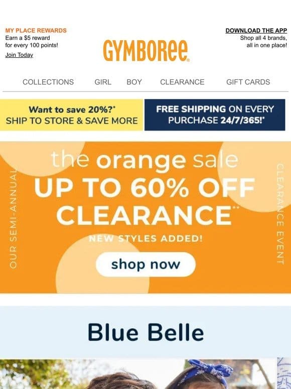 25% OFF Spring Collections + 60% off ALL Clearance!