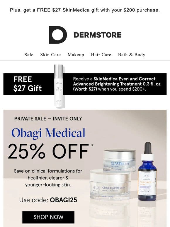 25% off Obagi Medical’s four-step routine for hydrated winter skin