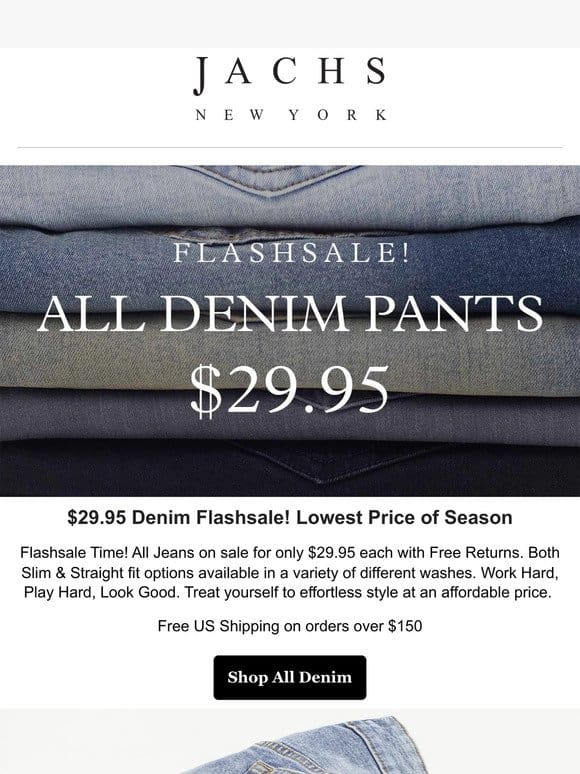 $29.95 Denim Jeans! Flashsale