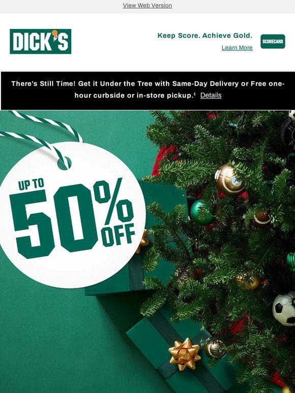 3 days until Christmas! Score up to 50% off last-minute DEALS， gifts & more