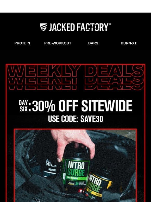 30% OFF SITE-WIDE