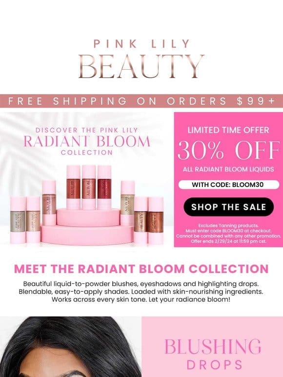 30% OFF: discover the Radiant Bloom Collection