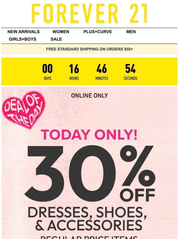 30% Off Dresses & More – Deal of the Day!