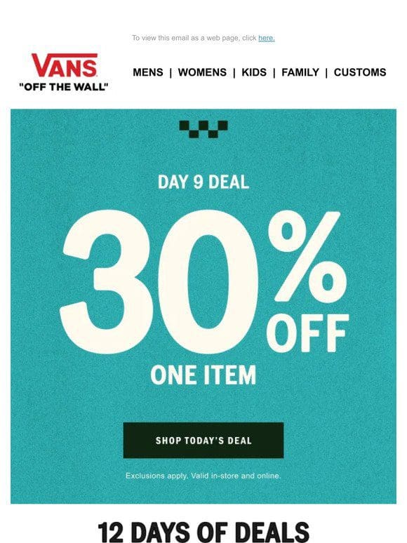30% Off One Item- TODAY ONLY!!