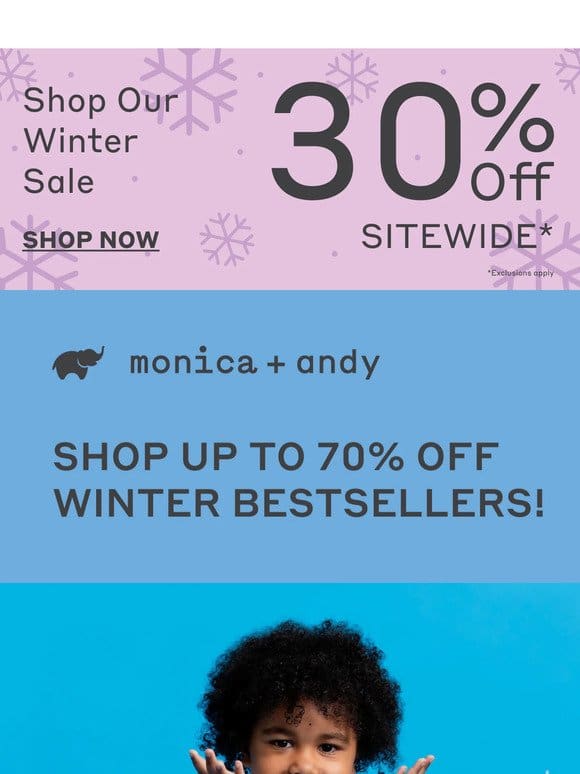 30% Off + Up to 70% Off Sale Items ⛷