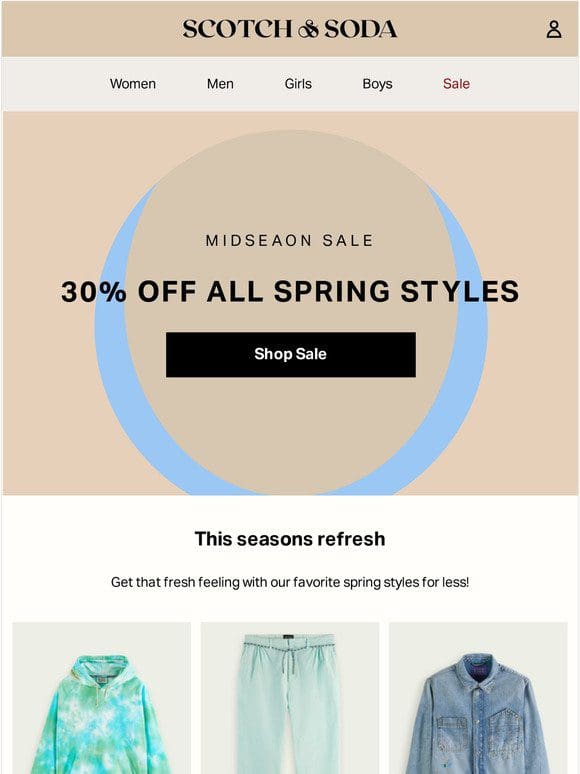 30% off Alert! Mid-season sale is still here!