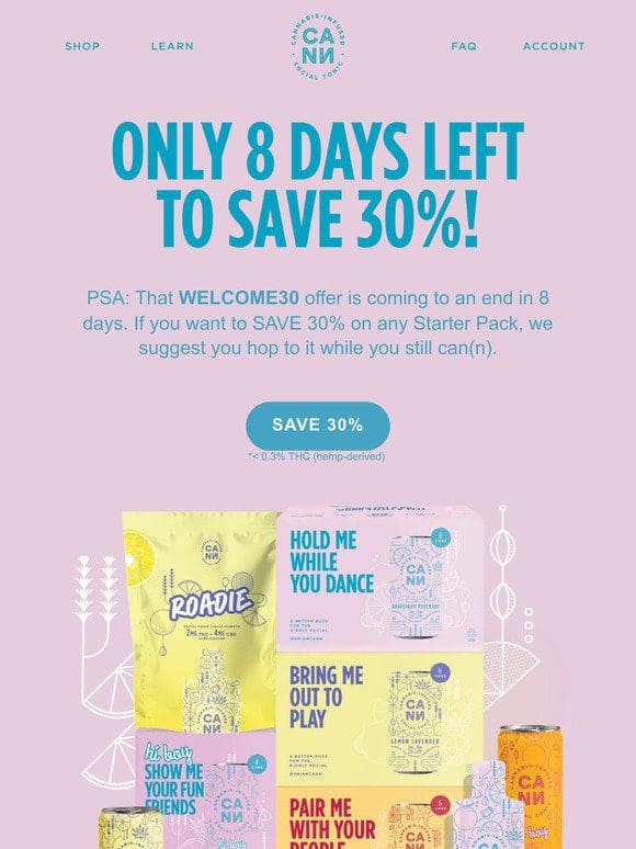 30% off coming to an end!