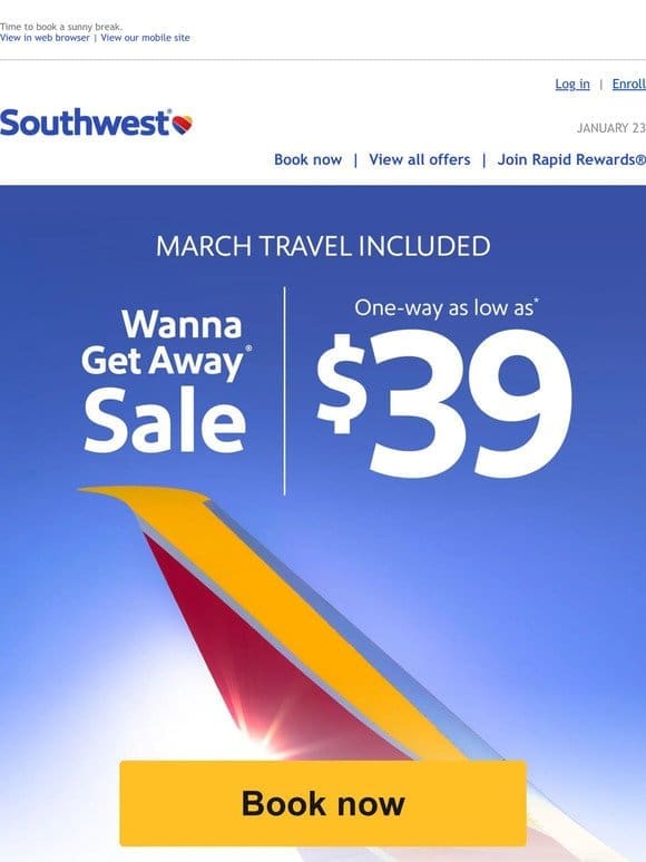 $39 sale for your warm weather vacay.