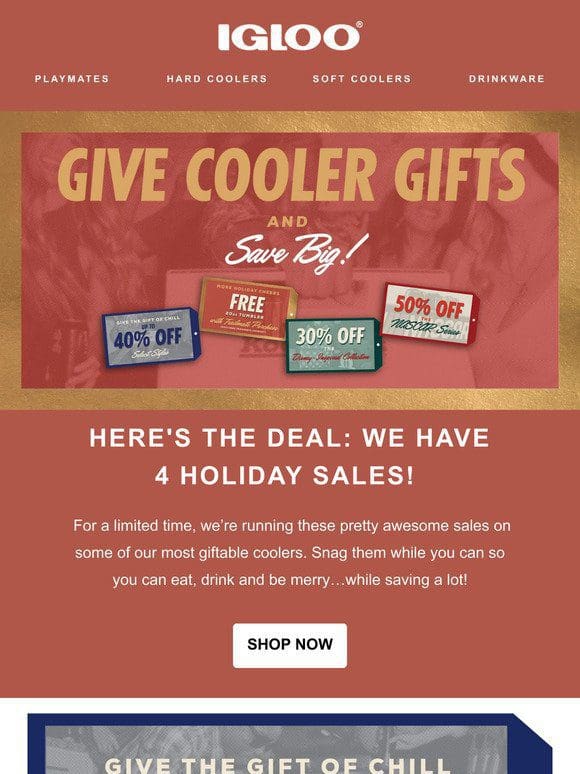 4 holiday sales start…now!
