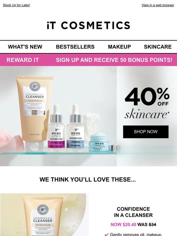40% OFF Skincare is STILL ON!
