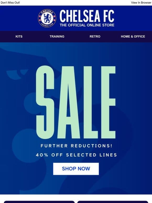 40% Off Selected Lines
