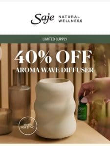 40% off Aroma Wave Diffuser