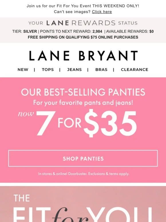 $45 Pants & Jeans + 7/$35 Panties