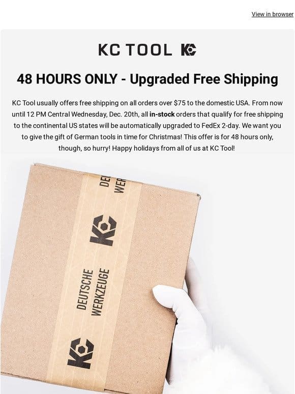 48 HOURS ONLY! Free Upgraded Shipping!