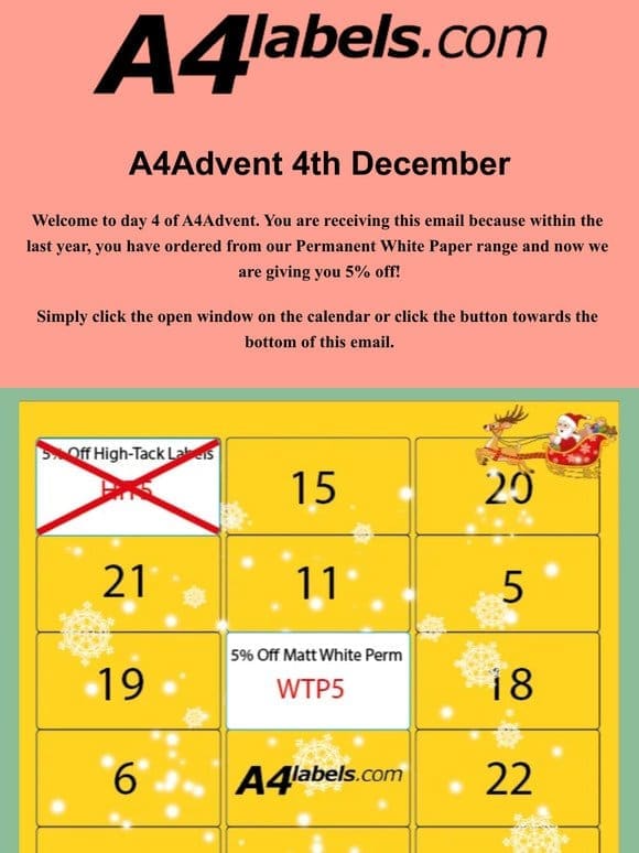4th December with A4Advent