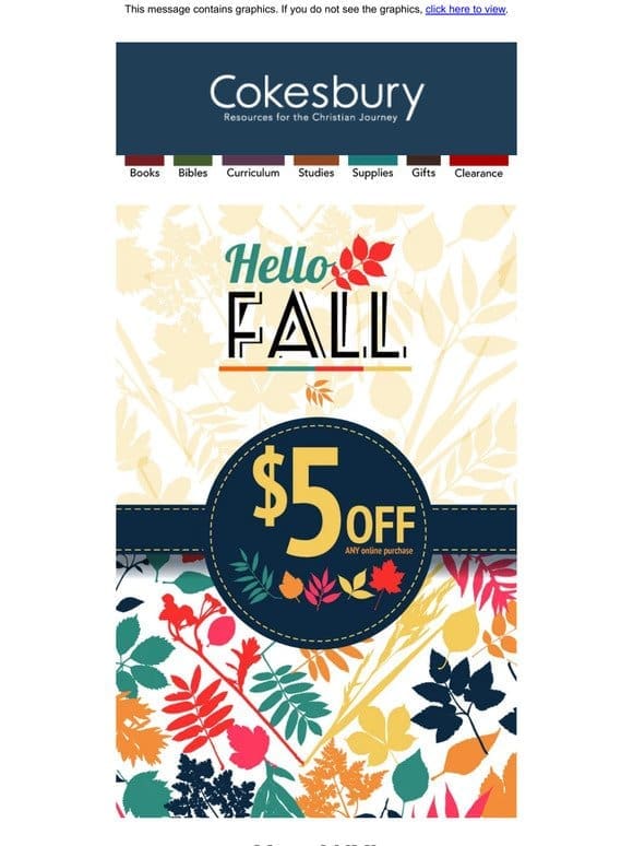 $5 Off ANY purchase to make your fall a little better!