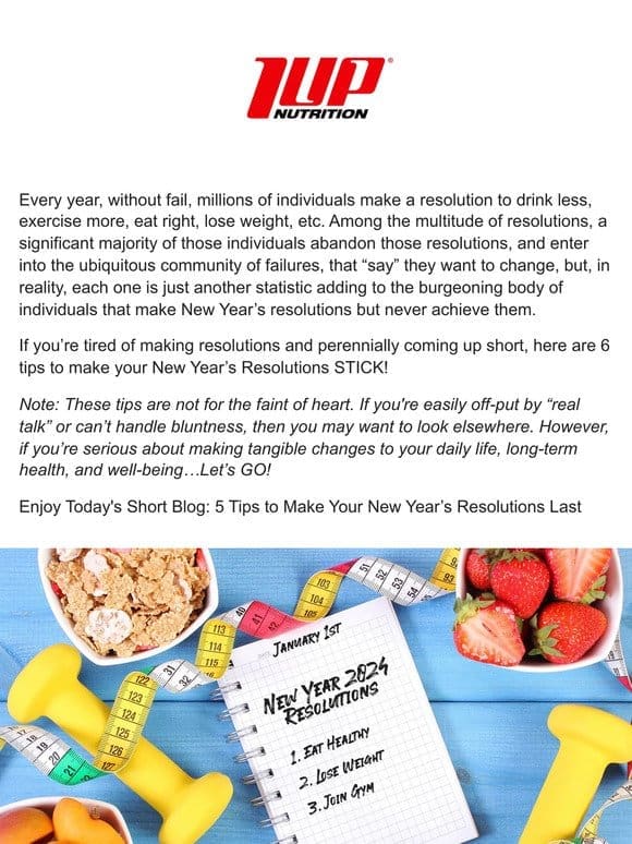 5 Tips to Make Your New Year’s Resolutions Last