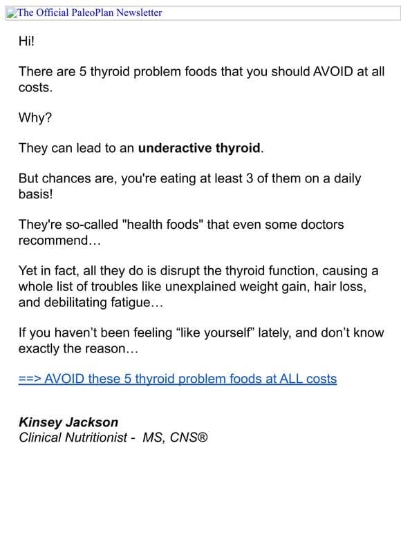 5 foods ruining your thyroid