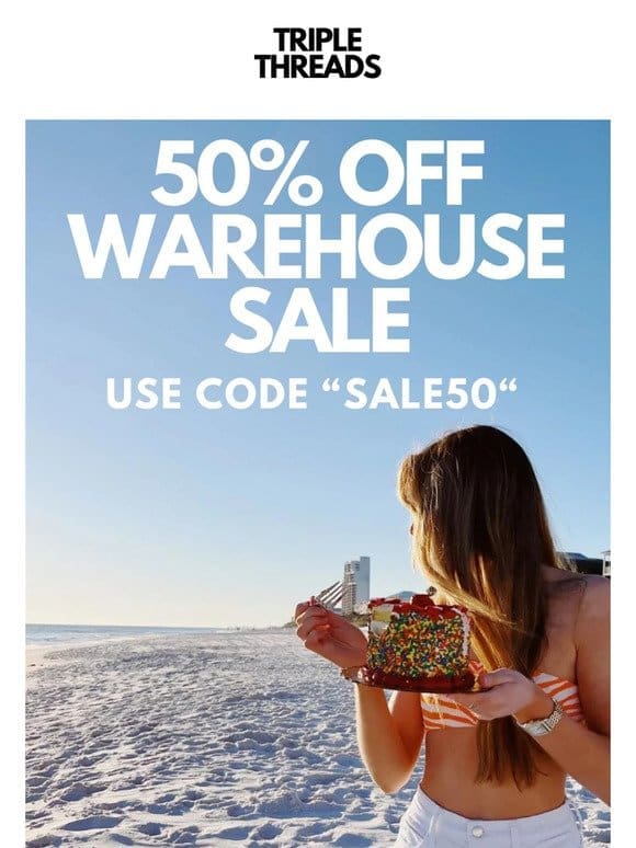 50% OFF SALE ENDS TONIGHT!