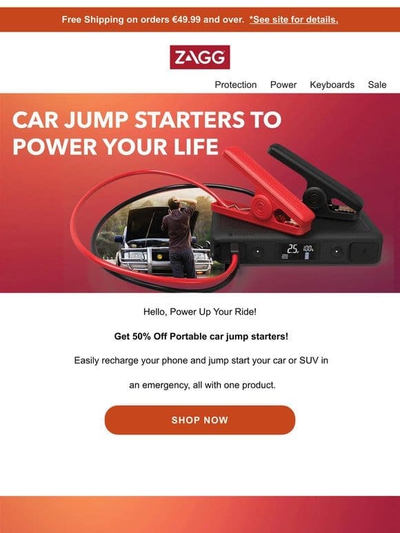 50% Off Portable Car Jump Starters!