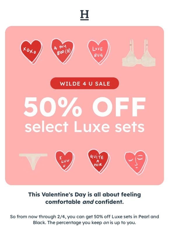 50% off select Luxe sets