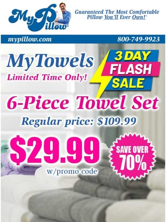 6-Piece Bath Towel Special