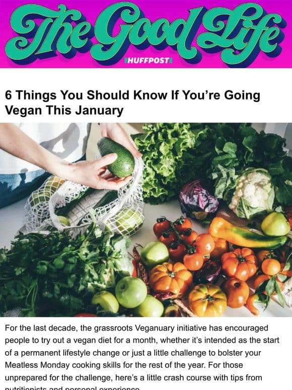 6 things you should know if you’re going vegan this January