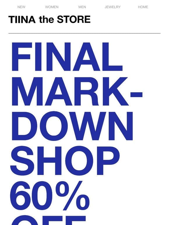 60% OFF STARTING TODAY