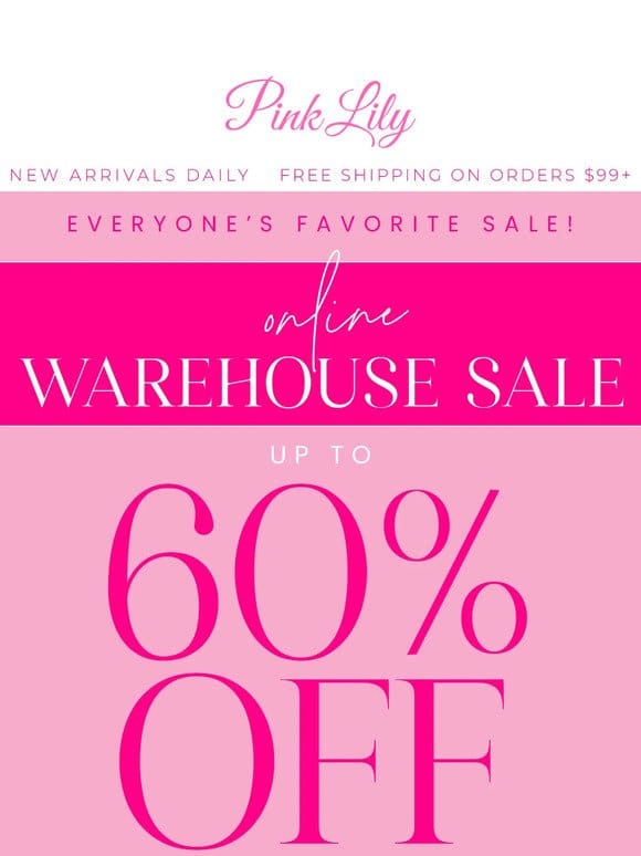 600+ styles up to 60% OFF!