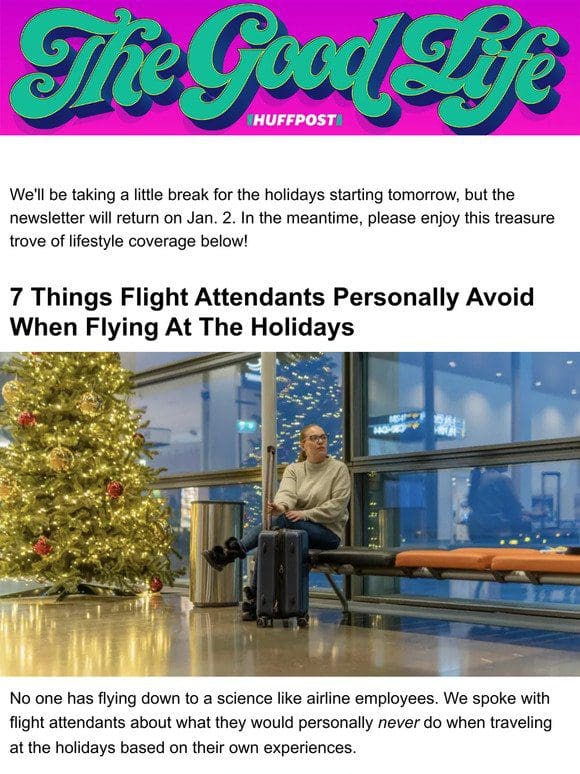 7 things flight attendants personally avoid when flying at the holidays