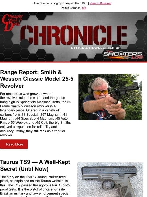 A Guide to GLOCK Models， S&W Classic Model 25-5 Revolver Review， Choosing the Best Trigger and More!