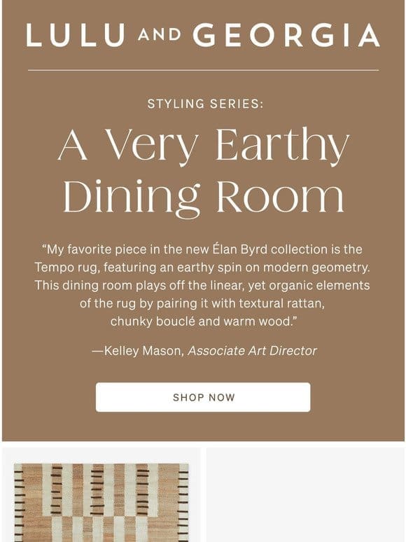 A Very Earthy Dining Room