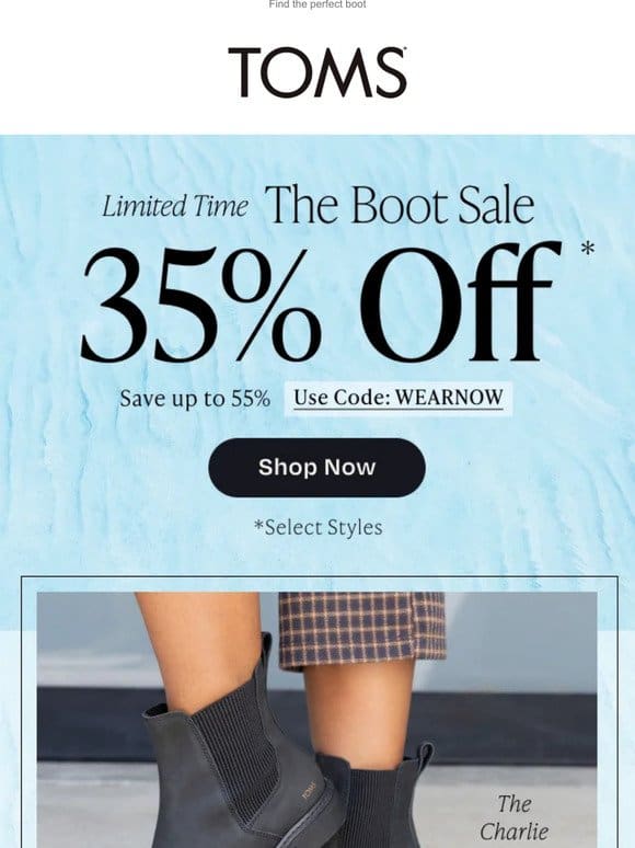 A go-to for easy， everyday style | Extra 35% OFF Boots