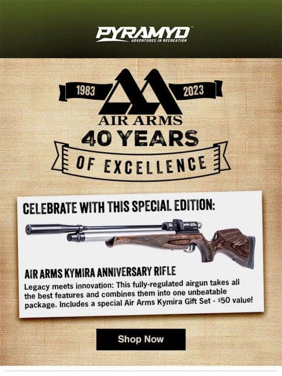 Air Arms Celebrates 40 Years!