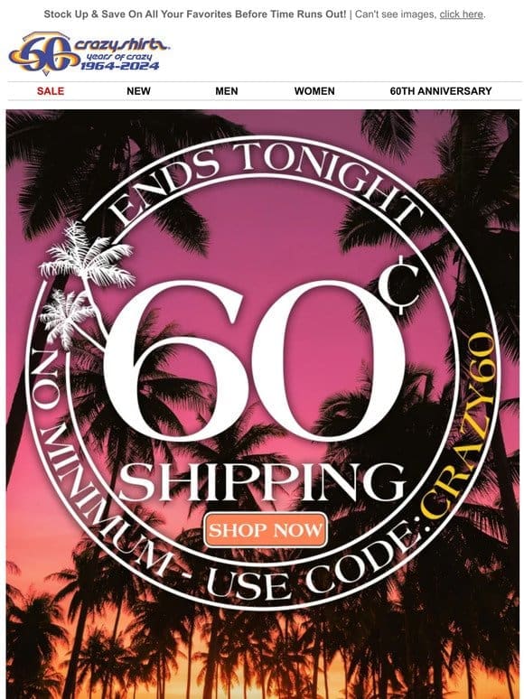 Aloha Friday   60¢ Shipping – Ends TONIGHT!