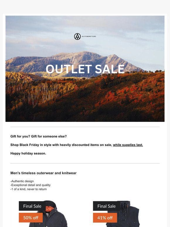 Alps & Meters OUTLET SALE