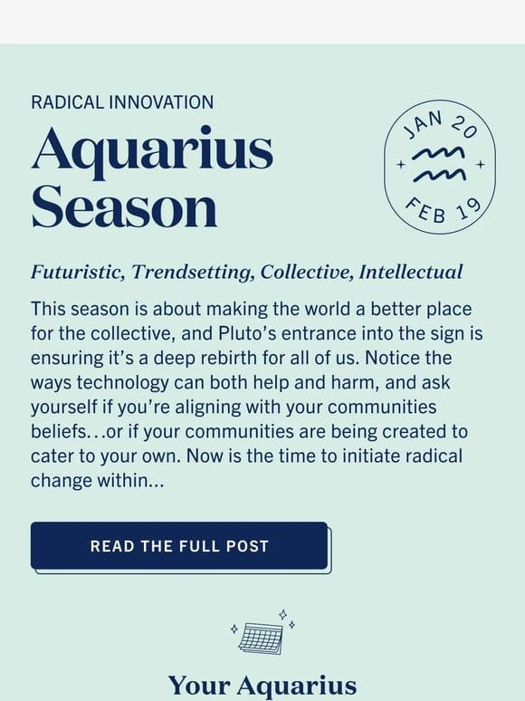 Aquarius Szn Horoscopes are here ♒️