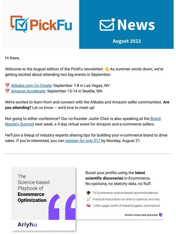 August updates & resources from PickFu