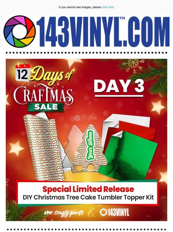 Available NOW: DIY Christmas Tree Cake Tumbler Topper Kit by Mr. Crafty Pants