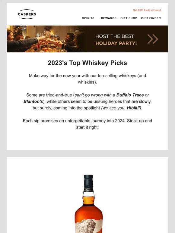 [BEST OF ‘23  ] Buffalo Trace， Crown Royal， Willett & more