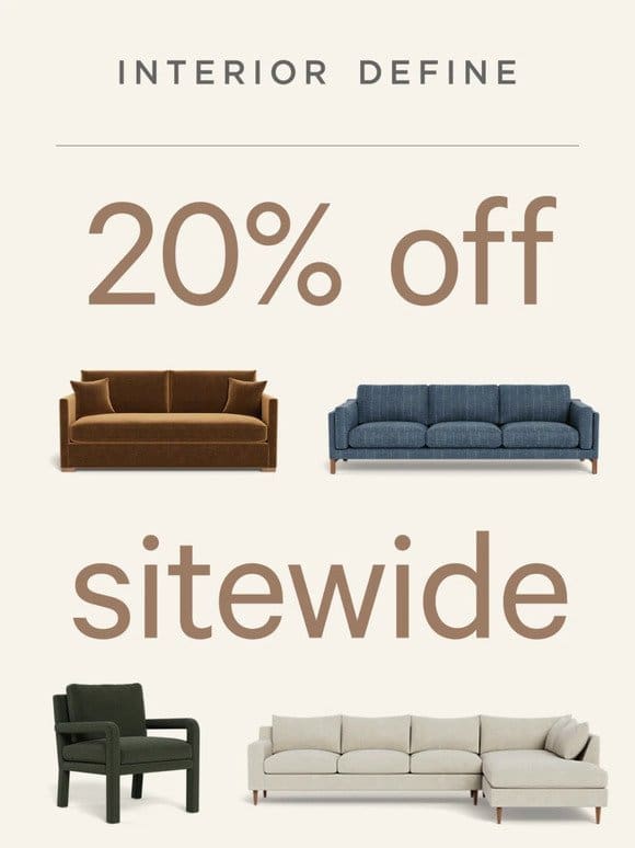 BEST-SELLING SECTIONALS: 20% off