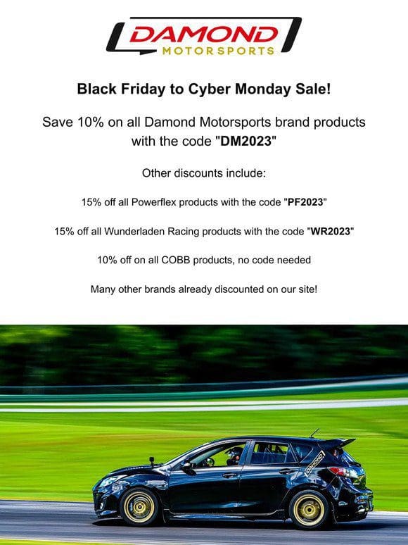BLACK FRIDAY TO CYBER MONDAY SALE!