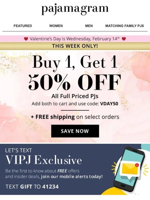 BOGO 50% OFF! Get it for V-Day!