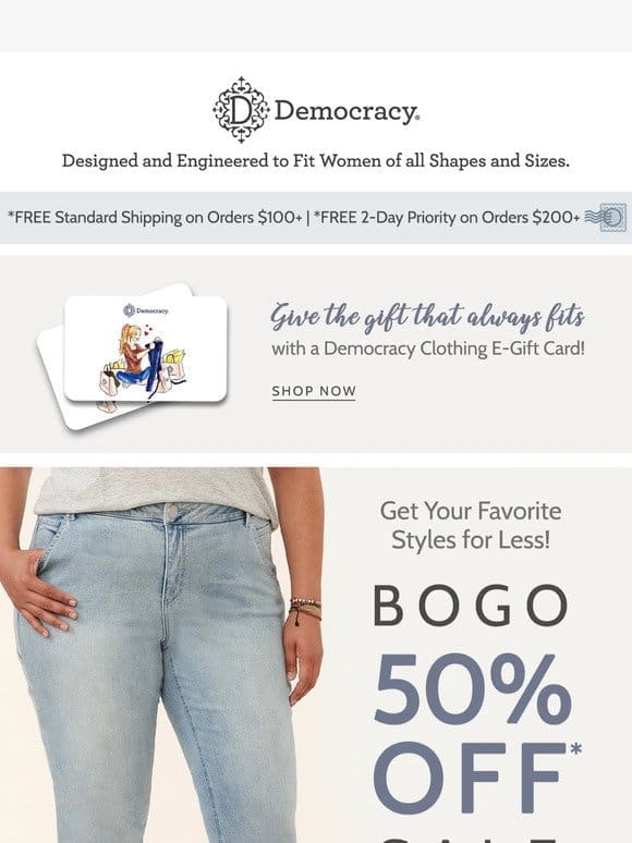 BOGO 50% Off Sale