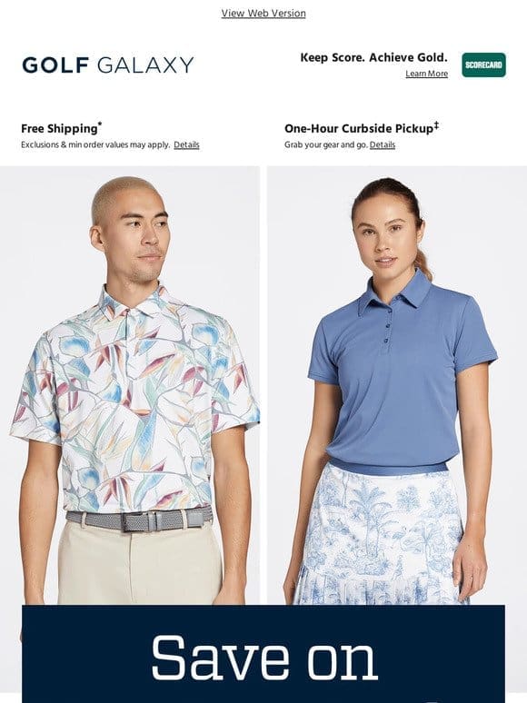 BOGO 50% off Walter Hagen apparel