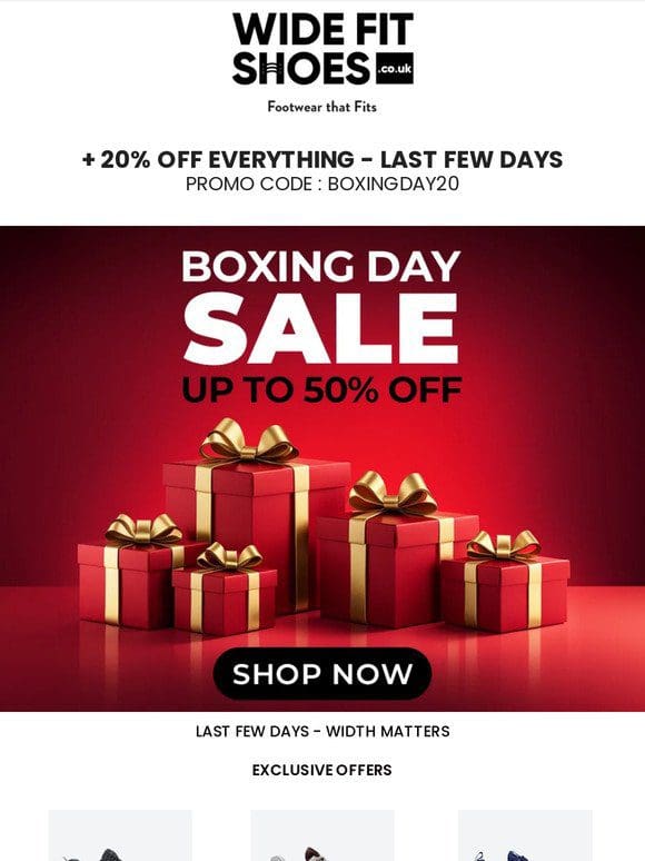BOXING DAY SALE Continues – Last few days