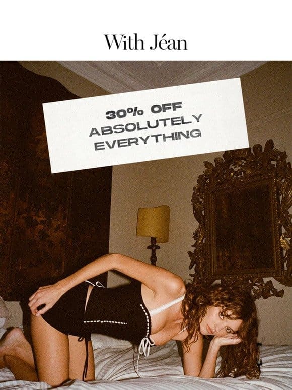 BOXING DAY SALE STARTS NOW | 30% OFF ABSOLUTELY EVERYTHING