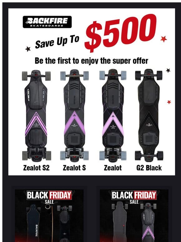 Backfire Black Friday Starts Here- Save up to $500 USD!