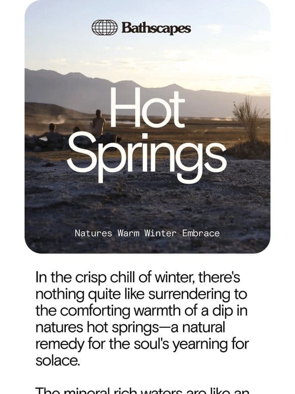 Bathescapes: A Hot Spring Winter
