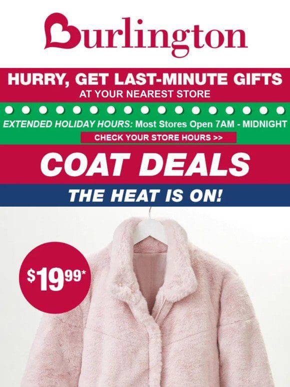 Beat the chill with our coat deals!